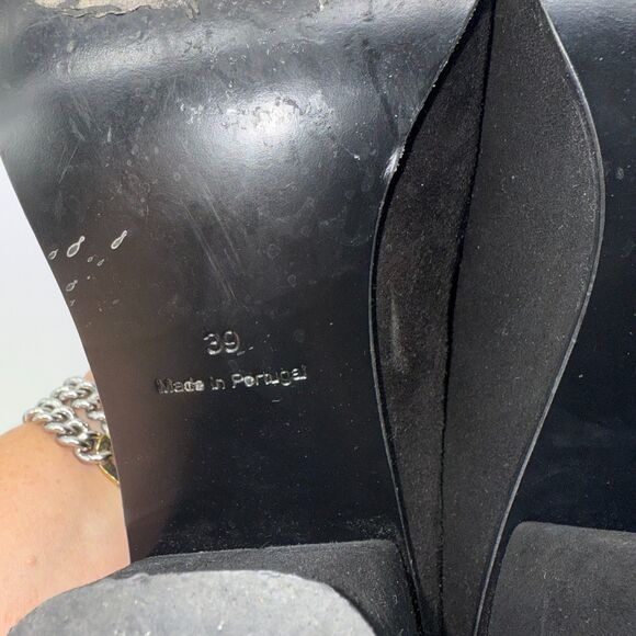 COS Black Suede Block Heel - 39/8-8.5 - Picture 10 of 11